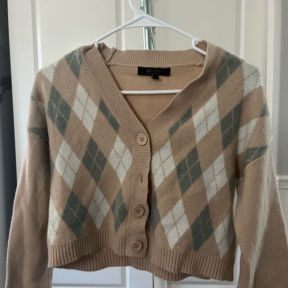 Argyle sweater.